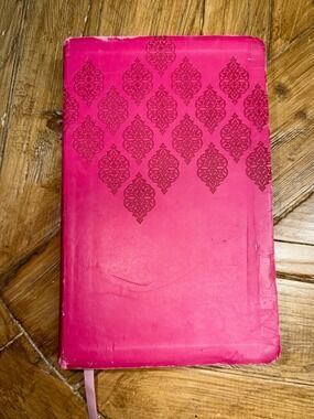 Barbour KJV Study Bible Red Letter Edition | Pink Faux Leather Embossed Cover